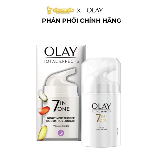 Kem Dưỡng Olay Total Effects 7 In On Night Moisturiser Nourish Overnight 50ml