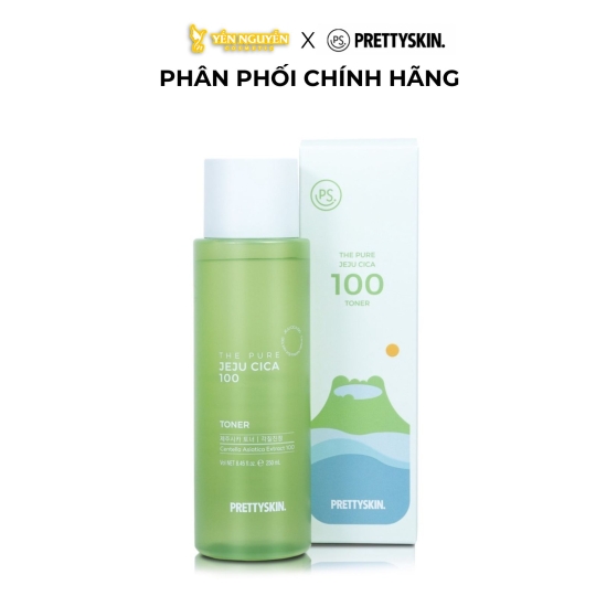 Nước Hoa Hồng Rau Má Pretty Skin The Pure Jeju Cica 100 Toner