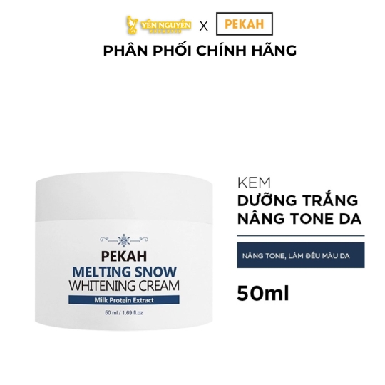 Kem Dưỡng Trắng Da Mặt Pekah Melting Snow Whitening Cream 50ml 