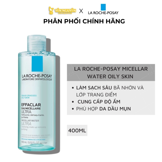 Nước Tẩy Trang Dành Cho Da Dầu Mụn, Da Nhạy Cảm La Roche-Posay Effaclar Eau Micellaire Ultra