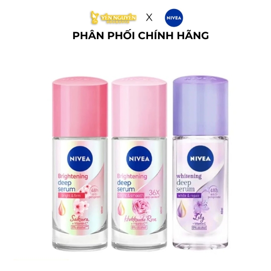 Lăn Ngăn Mùi Dưỡng Trắng Nivea Whitening Deep Serum Roll On 40ml