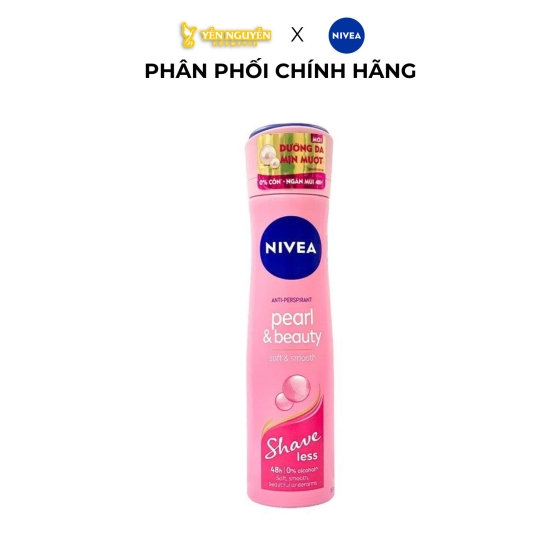 Xịt Ngăn Mùi Ngọc Trai, Dưỡng Da Sáng Mịn Nivea Anti-Perspirant Spray Pearl & Beauty Shaveless 150ml