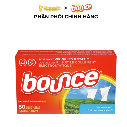 Giấy Thơm Dùng Cho Máy Sấy Bounce Outdoor Fresh 80 Tờ 