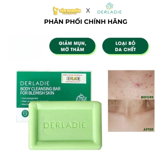 Xà Phòng Giảm Mụn Cơ Thể Derladie Body Cleansing Bar For Blemish Skin 50g