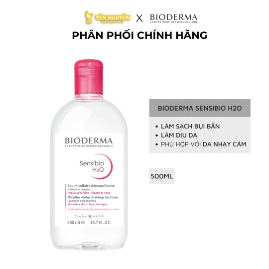 Nước Tẩy Trang Bioderma Dành Cho Da Nhạy Cảm 500ml Sensibio H2O