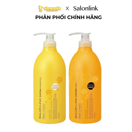 Dầu Gội - Xả Phục Hồi Salon Link Chiết Xuất Hoa Mộc Vàng 1000ml