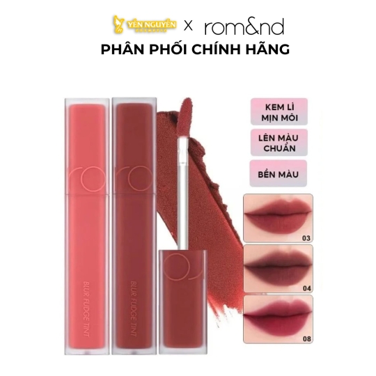 Son Kem Lì, Lên Màu Chuẩn, Mịn Môi Romand Blur Fudge Tint 5g