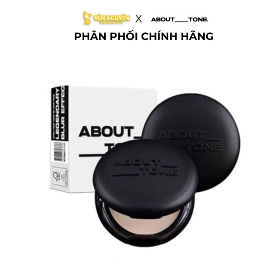 Phấn Phủ Kiềm Dầu Nâng Tone Da About Tone Blur Powder Pact 9g (Đen)