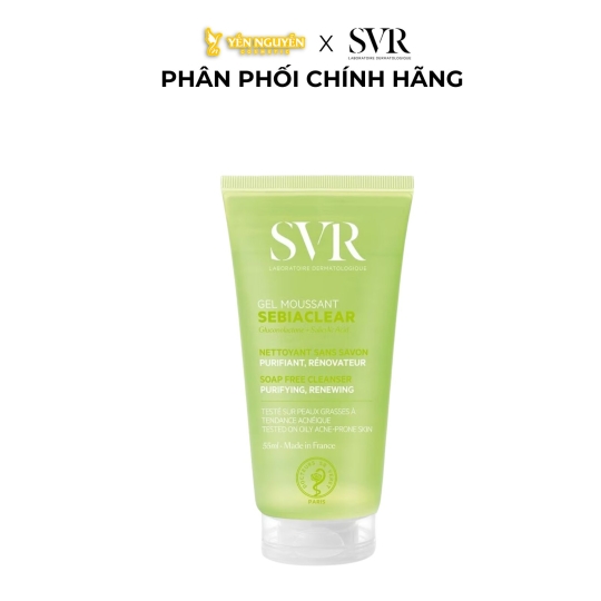 Gel Rửa Mặt SVR Sebiaclear Gel Moussant Không Chứa Xà Phòng Cho Da Dầu Mụn 55ml