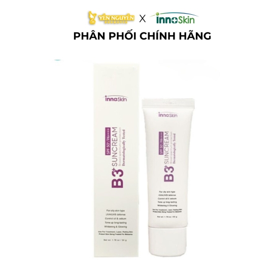 Kem Chống Nắng Nâng Tone B3 Innoskin Spf 50+ PA++++ - Màu Tím Da Dầu