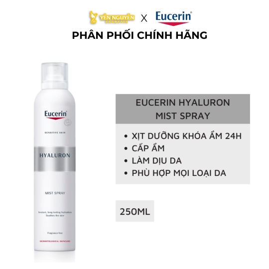 Xịt Khoáng Cho Da Nhạy Cảm Eucerin Hyaluron 250ml 