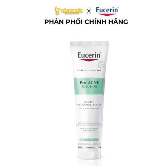 Sữa Rửa Mặt Tạo Bọt Eucerin Sạch Sâu Cho Da Mụn Pro Acne Cleansing Foam 150g