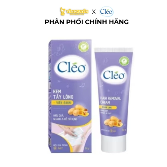 Kem Tẩy Lông Viền Bikini Từ Khoai Tây & Mật Ong CLEO Hair Removal Cream - Bikini Line 50g