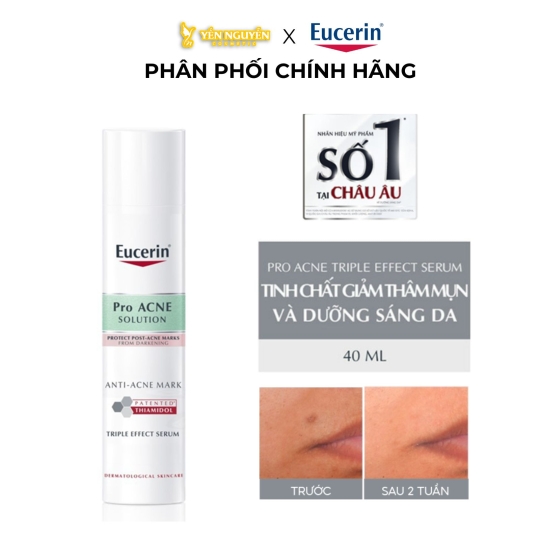 Tinh Chất Hỗ Trợ Mờ Thâm, Dưỡng Sáng Cho Da Mụn Eucerin Acne-Oil Control Pro Acne Triple Effect Serum 40ml