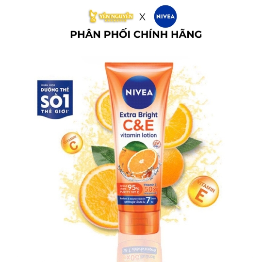 Dưỡng Thể Nivea Extra Bright C&E Vitamin C 50x + Vitamin E 180ml