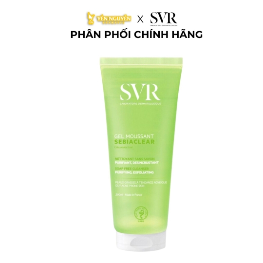 Sữa Rửa Mặt Dạng Gel Không Chứa Xà Phòng Dành Cho Da Dầu SVR Sebiaclear Gel Moussant