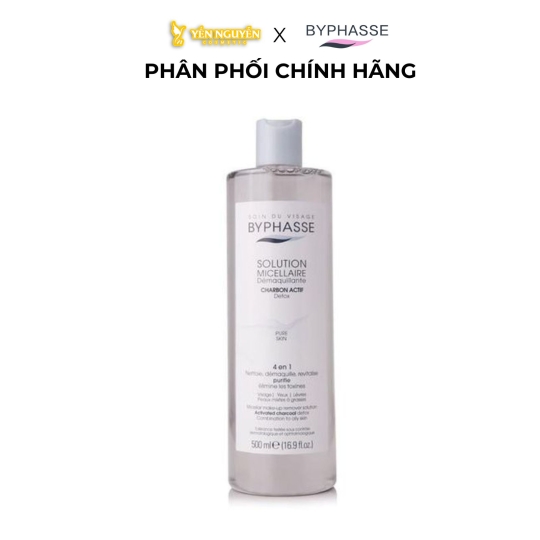 Nước Tẩy Trang Than Hoạt Tính Byphasse Solution Micerallaire Charbon Actif 500ml