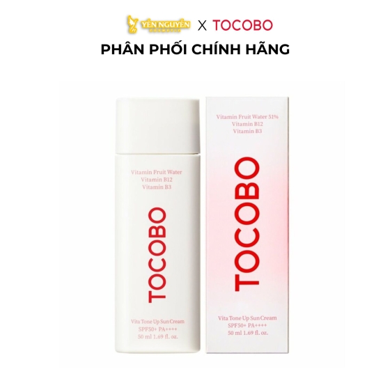 Kem Chống Nắng Thuần Chay Nâng Tone Tocobo Vita Tone Up Sun Cream SPF50+ PA++++