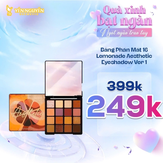 Bảng Mắt 16 Màu Sáng Tạo Lemonade Aesthetic Eyeshadow Palette