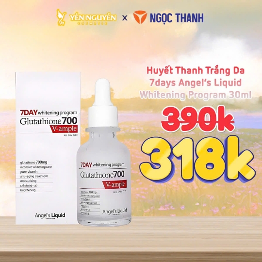 Huyết Thanh Trắng Da Angel’s Liquid 7 Day Whitening Program Glutathione 700 V-ampoule